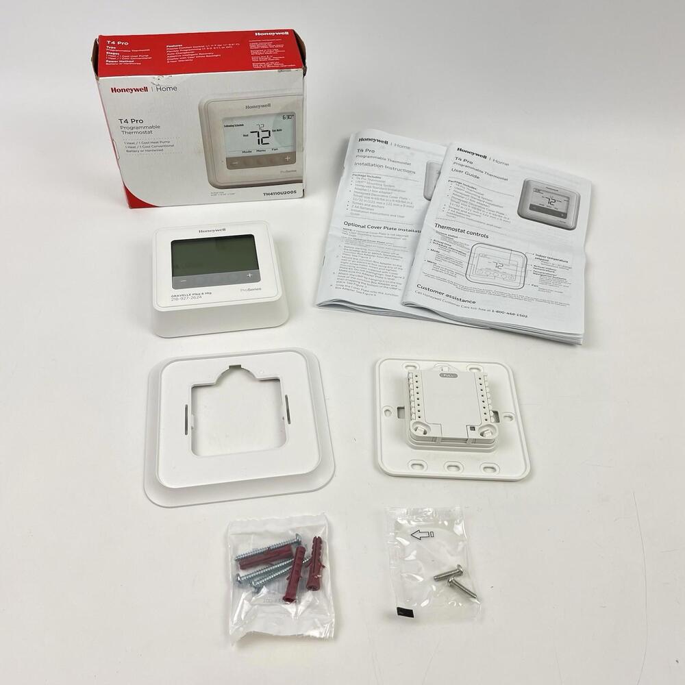 Honeywell T4 Pro Programmable Thermostat 1Heat/1 Cool - TH4110U2005